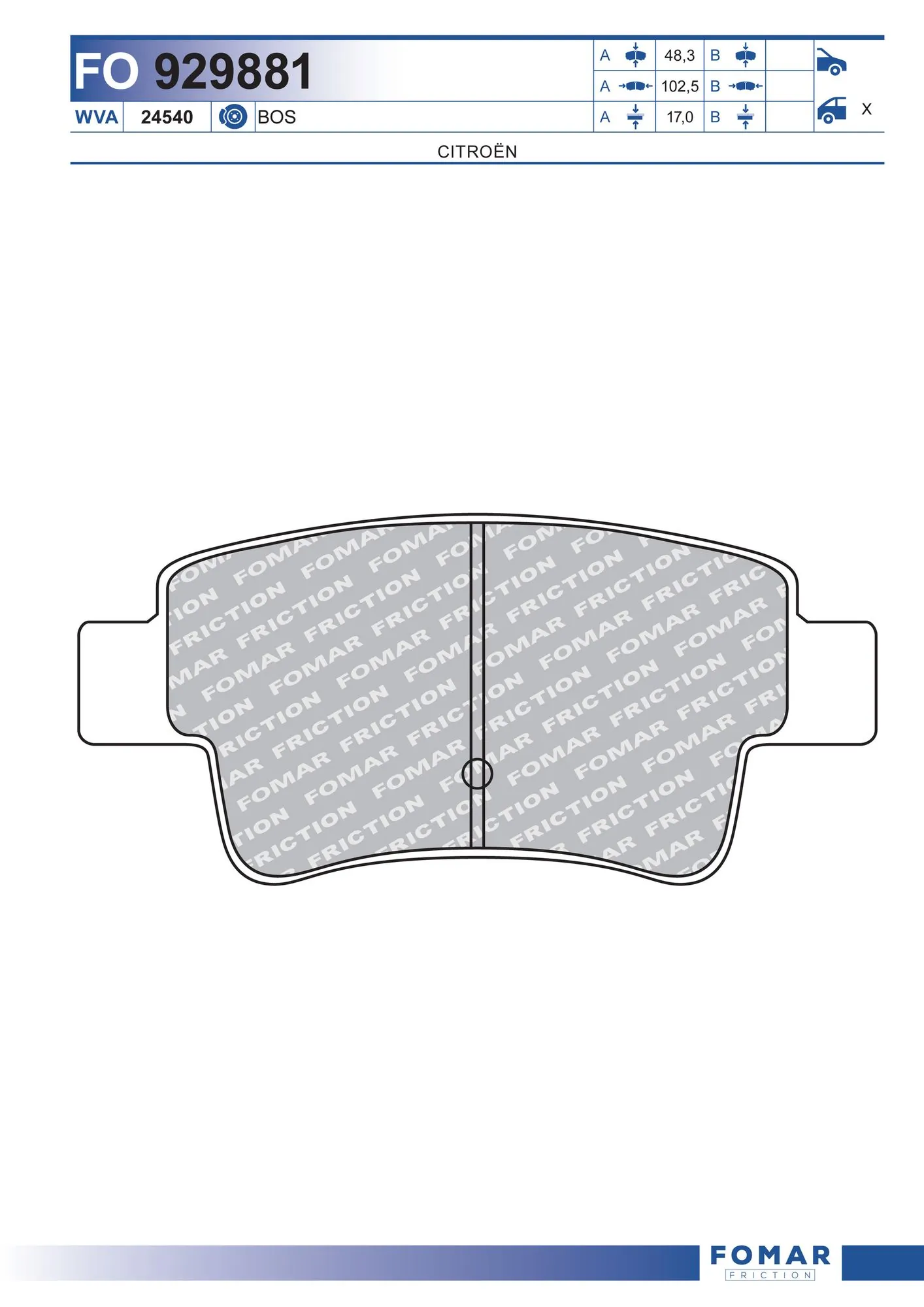 Brake Pad Set, disc brake
